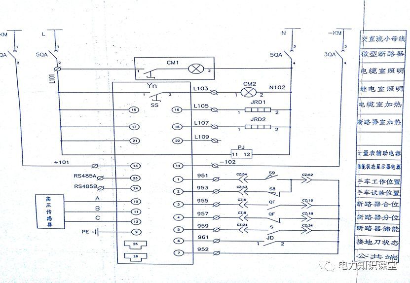 高電壓開(kāi)關(guān)柜二次圖形閱讀說(shuō)明